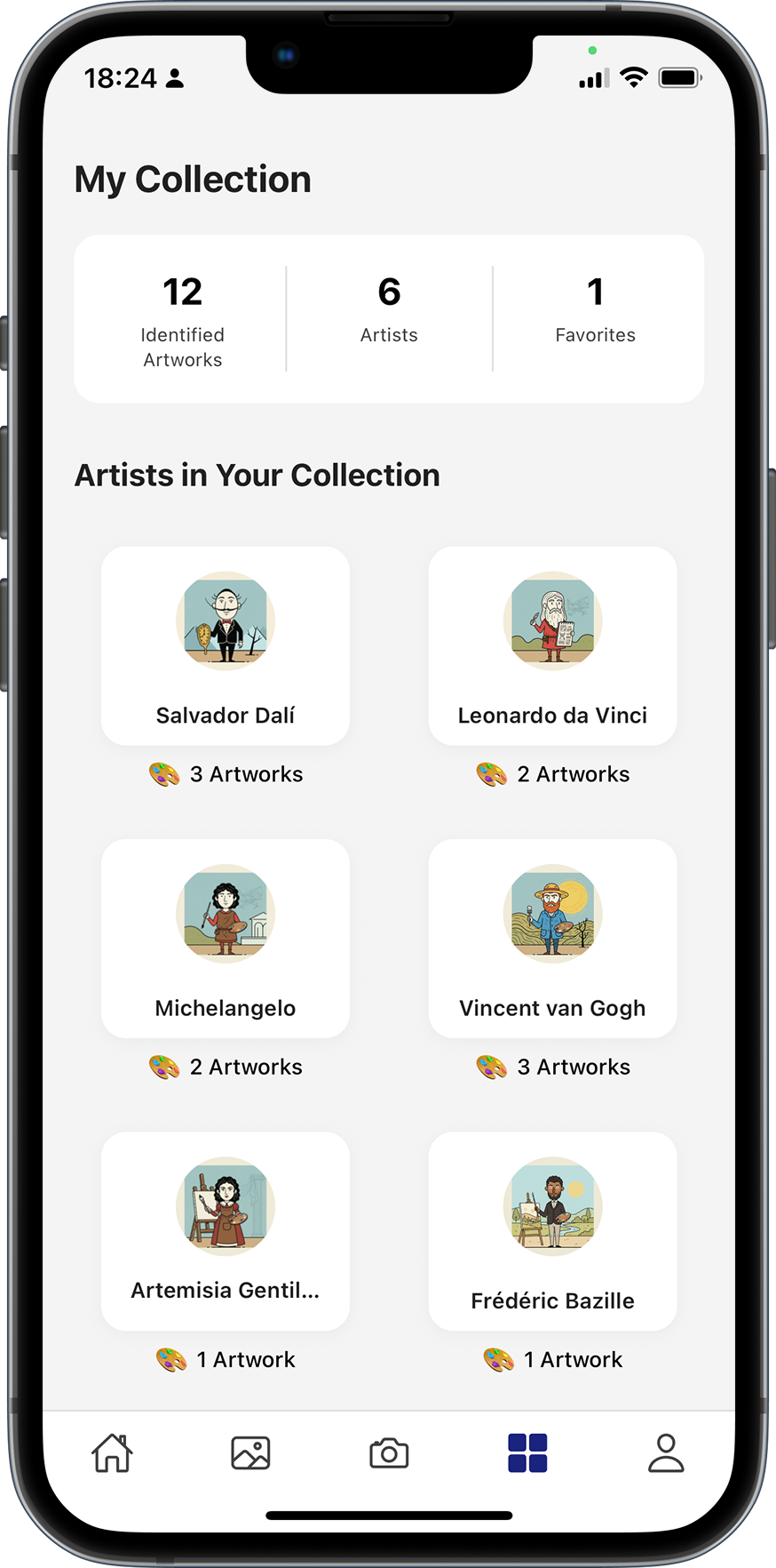 Interfaz de almacenamiento inteligente clasificando viajes por artista y país en Travel AI